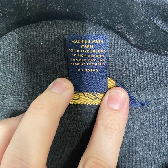 Brooks Brothers Gray Quarter Zip XXL Pullover Top - Picture 4 of 4